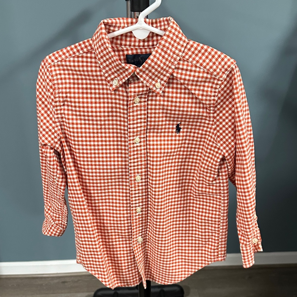 Polo by Ralph Lauren Kids Orange Checkered Shirt